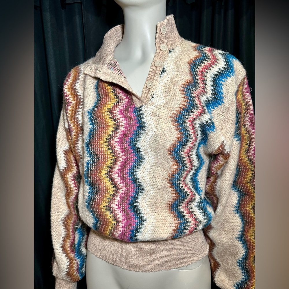 Vintage 20 ANS Mariea Kim Womens Size M Multicolor Knit Pullover Sweater 80’s - Picture 1 of 9